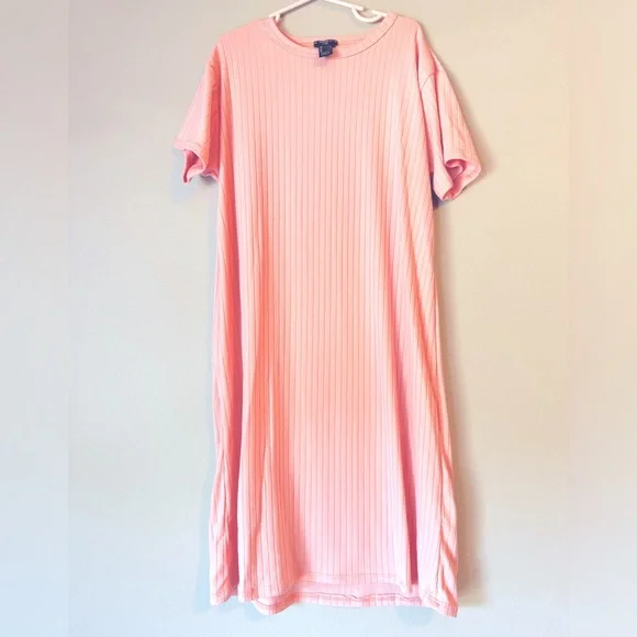 strapless open back dress Valentina Ribbed Knit Mini Dress  Soft Pink  Pegasi M